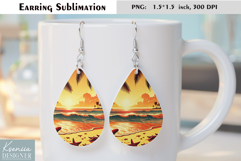 Cute Summer Vibes Earrings | Sunset Teardrop Earring Design Product Image 1