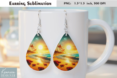 Cute Summer Vibes Earrings | Sunset Teardrop Earring Design Product Image 1
