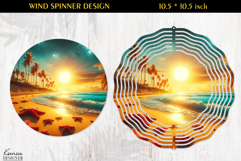Ocean Paradise Wind Spinner Sublimation Design Product Image 1
