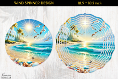 Ocean Paradise Wind Spinner Sublimation Design Product Image 1