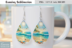 Cute Summer Vibes Earrings | Sunset Teardrop Earring Design Product Image 1