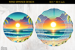 Ocean Paradise Wind Spinner Sublimation Design Product Image 1