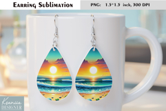 Cute Summer Vibes Earrings | Sunset Teardrop Earring Design Product Image 1
