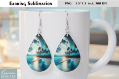 Cute Summer Vibes Earrings | Sunset Teardrop Earring Design Product Image 1
