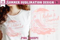 Summer sea Sublimation | Relax &amp; Unwind beach quote Product Image 1