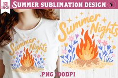 Summer sea Sublimation |Summer Nights, beach quote Product Image 1