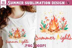 Summer sea Sublimation |Summer Nights, beach quote Product Image 1