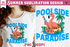 Summer sea Sublimation | Pool side paradise, beach quote Product Image 1