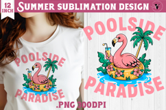 Summer sea Sublimation | Pool side paradise, beach quote Product Image 1