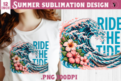 Summer sea Sublimation | Ride the tide, beach quote Product Image 1