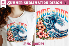 Summer sea Sublimation | Ride the tide, beach quote Product Image 1