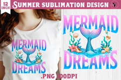 Summer sea Sublimation | Mermaid dreams, beach quote Product Image 1