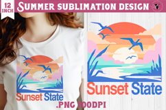 Summer sea Sublimation | Sunset state, beach quote Product Image 1
