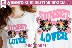 Summer sea Sublimation | Sunset lover, beach quote Product Image 1