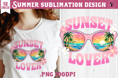 Summer sea Sublimation | Sunset lover, beach quote Product Image 1