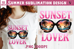 Summer sea Sublimation | Sunset lover, beach quote Product Image 1