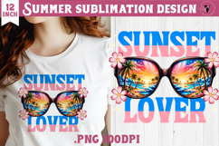 Summer sea Sublimation | Sunset lover, beach quote Product Image 1