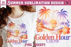 Summer sea Sublimation | Golden hour glow, beach quote Product Image 1