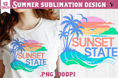 Summer sea Sublimation | Sunset state, beach quote Product Image 1