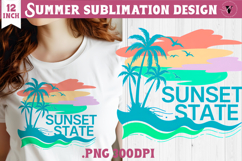 Summer sea Sublimation | Sunset state, beach quote Product Image 1