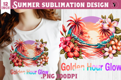 Summer sea Sublimation | Golden hour glow, beach quote Product Image 1