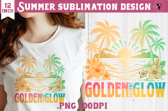 Summer sea Sublimation | Golden hour glow, beach quote Product Image 1