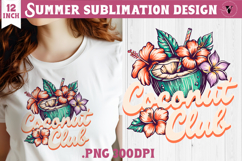 Summer sea Sublimation |Coconut club, beach quote Product Image 1