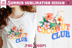 Summer sea Sublimation |Coconut club, beach quote Product Image 1