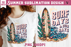 Summer sea Sublimation | Surf days &amp; sun rays, beach quote Product Image 1