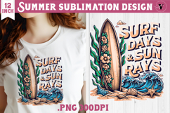 Summer sea Sublimation | Surf days &amp; sun rays, beach quote Product Image 1