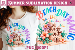 Summer sea Sublimation | Beach day magic, beach quote Product Image 1