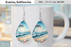 Cute Summer Vibes Earrings | Sunset Teardrop Earring Design Product Image 1