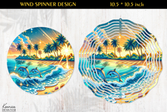 Ocean Paradise Wind Spinner Sublimation Design Product Image 1