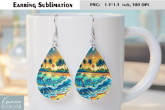 Cute Summer Vibes Earrings | Sunset Teardrop Earring Design Product Image 1