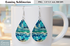 Cute Summer Vibes Earrings | Sunset Teardrop Earring Design Product Image 1