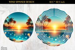 Ocean Paradise Wind Spinner Sublimation Design Product Image 1