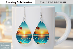 Cute Summer Vibes Earrings | Sunset Teardrop Earring Design Product Image 1