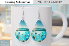 Cute Summer Vibes Earrings | Sunset Teardrop Earring Design Product Image 1