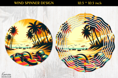 Ocean Paradise Wind Spinner Sublimation Design Product Image 1