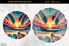 Ocean Paradise Wind Spinner Sublimation Design Product Image 1