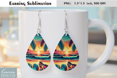 Cute Summer Vibes Earrings | Sunset Teardrop Earring Design Product Image 1