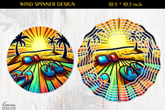 Ocean Paradise Wind Spinner Sublimation Design Product Image 1