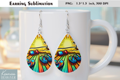 Cute Summer Vibes Earrings | Sunset Teardrop Earring Design Product Image 1