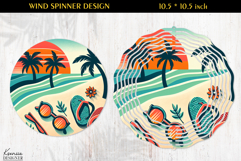 Ocean Paradise Wind Spinner Sublimation Design Product Image 1