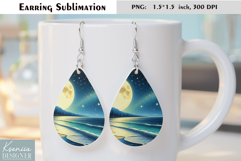 Cute Summer Vibes Earrings | Sunset Teardrop Earring Design Product Image 1