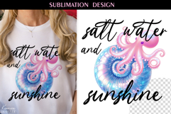 Salt Water and Sunshine |Shining Pink Octopus|Summer T-shirt Product Image 1