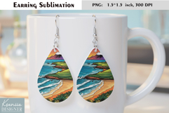 Cute Summer Vibes Earrings | Sunset Teardrop Earring Design Product Image 1