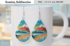 Cute Summer Vibes Earrings | Sunset Teardrop Earring Design Product Image 1