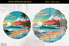 Ocean Paradise Wind Spinner Sublimation Design Product Image 1