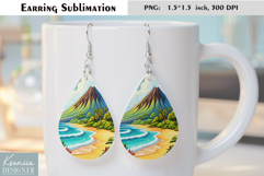 Cute Summer Vibes Earrings | Sunset Teardrop Earring Design Product Image 1